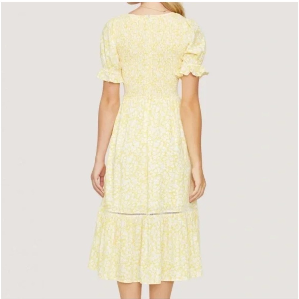 NWT Lost & Wander Sweet Summer Daze Midi Dress — Yellow Floral Size Small - Picture 3 of 5